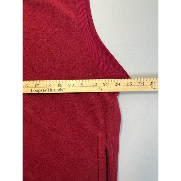 NWT Men XL Alan Flusser Golf Red Maroon Sleeveless Zip Up Vest Outerwear Pockets - Picture 5 of 11
